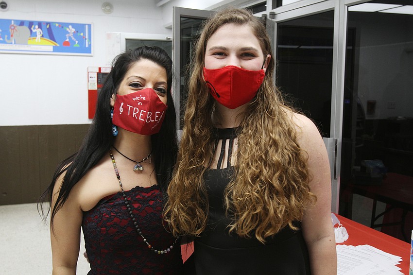 Alyssa Martin and Kaylee Betts welcomed people into the arena.