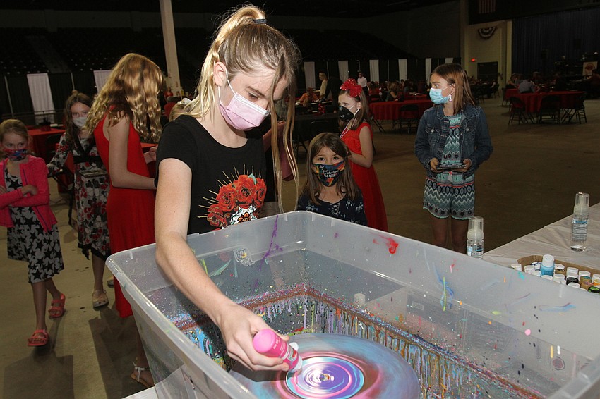 Kaylee Kennedy put paint on her CD.