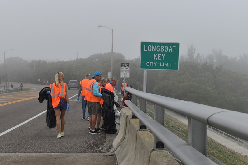 Members cross into the town of Longboat Key.
