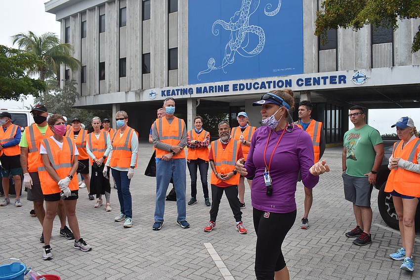 Kim Hull asked members to keep a mental log of trash.