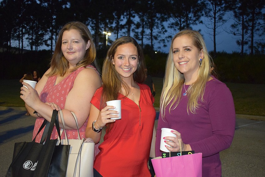 Sarasota's Kate Kinney, Kat Pasquariello and Rachael Scharett are big fans of Loaded Cannon Distillery and were happy to see the distillery at the Gal Pal Party.