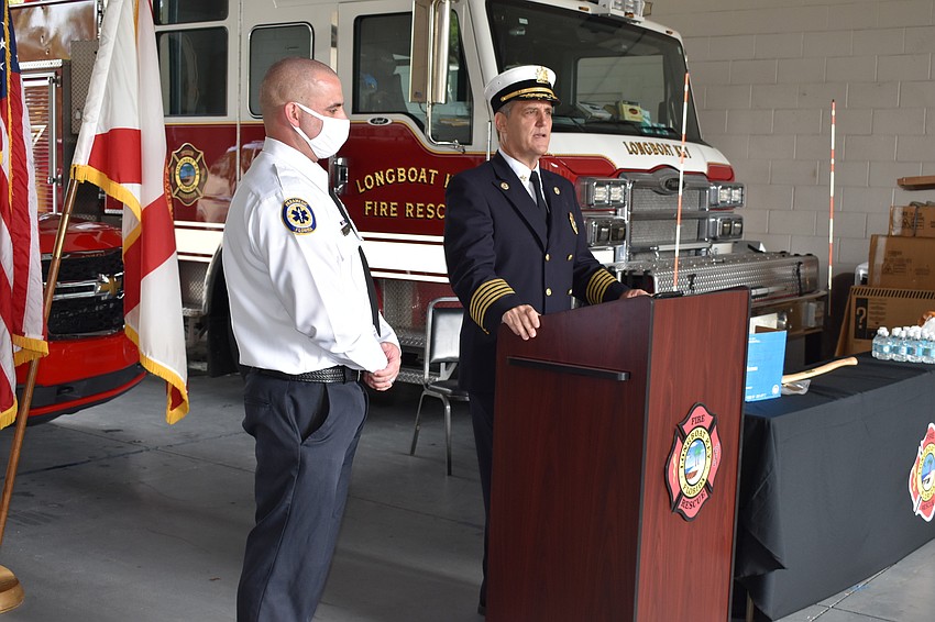 The Fire Rescue Department recognized Matt Taylor for serving the town since April 2006.