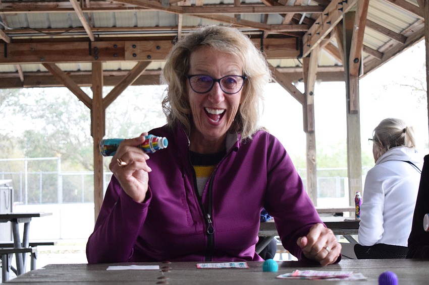 Greebrook's Deb Robertson is ready for another round of bingo. 
