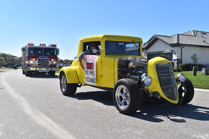 Josephine Sampiere and her husband, Gary Russell, ride in Russell's 1931 Chevrolet, which the 59-year-old has owned since he was 14.