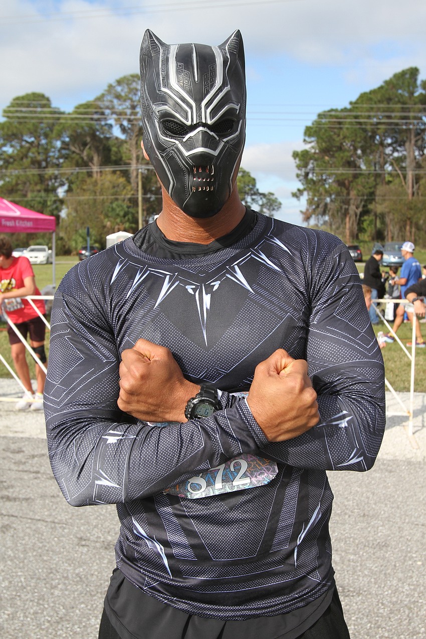 Arthur Richardson donned the Black Panther mask and costume.
