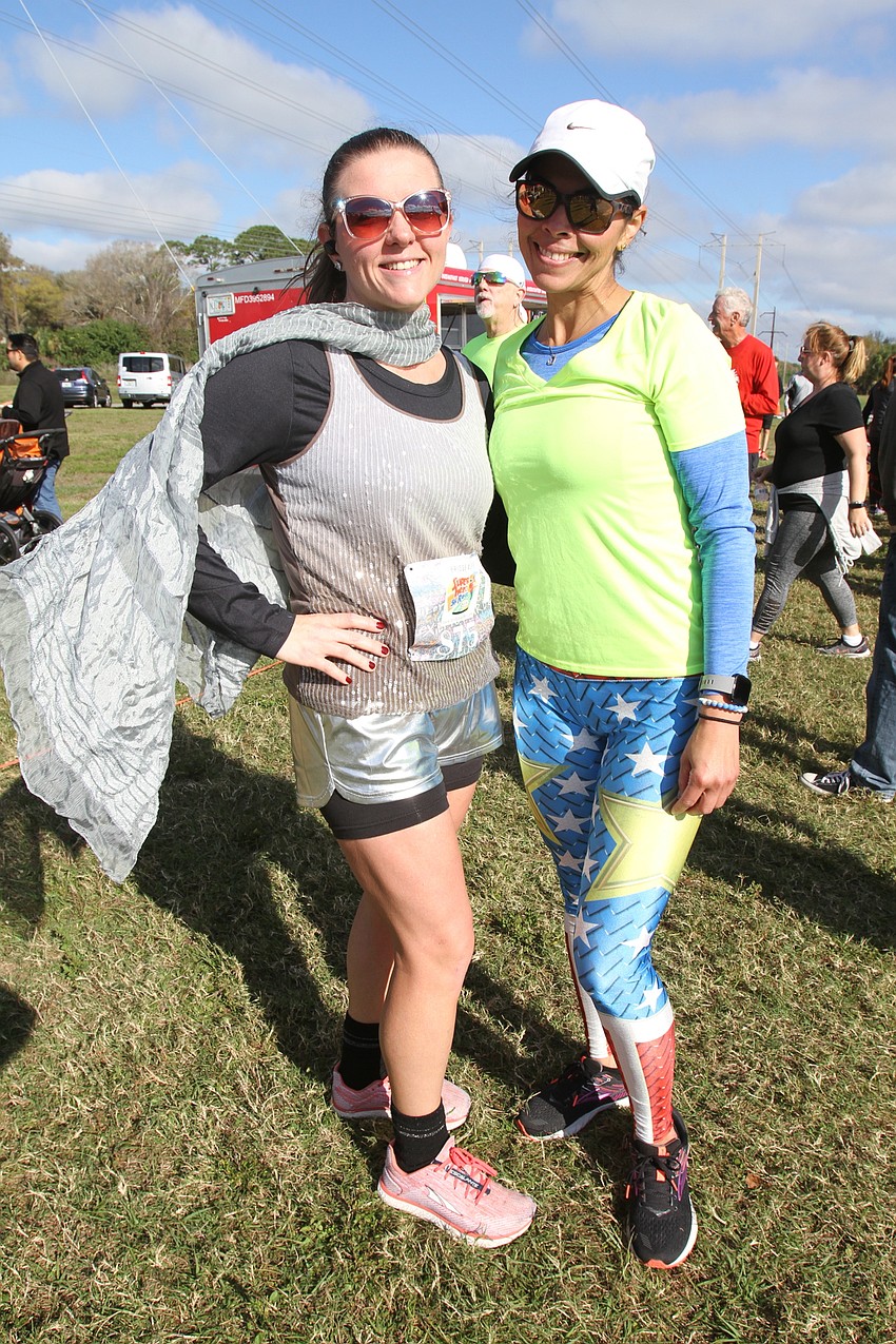 Kathryn Kosich and Erika Tomassetti enjoyed the post-race celebration.