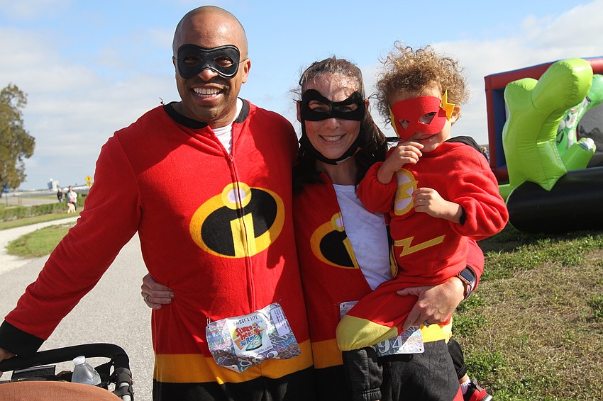 Andre, Constance and Miles Lewis went as the Incredibles.
