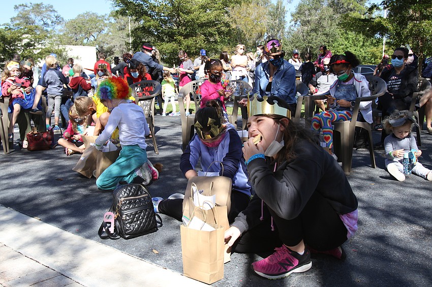 Temple Emanu-El families dressed up for the event.