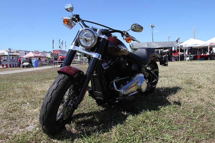 The festival had plenty of motorcycles for guests to admire.