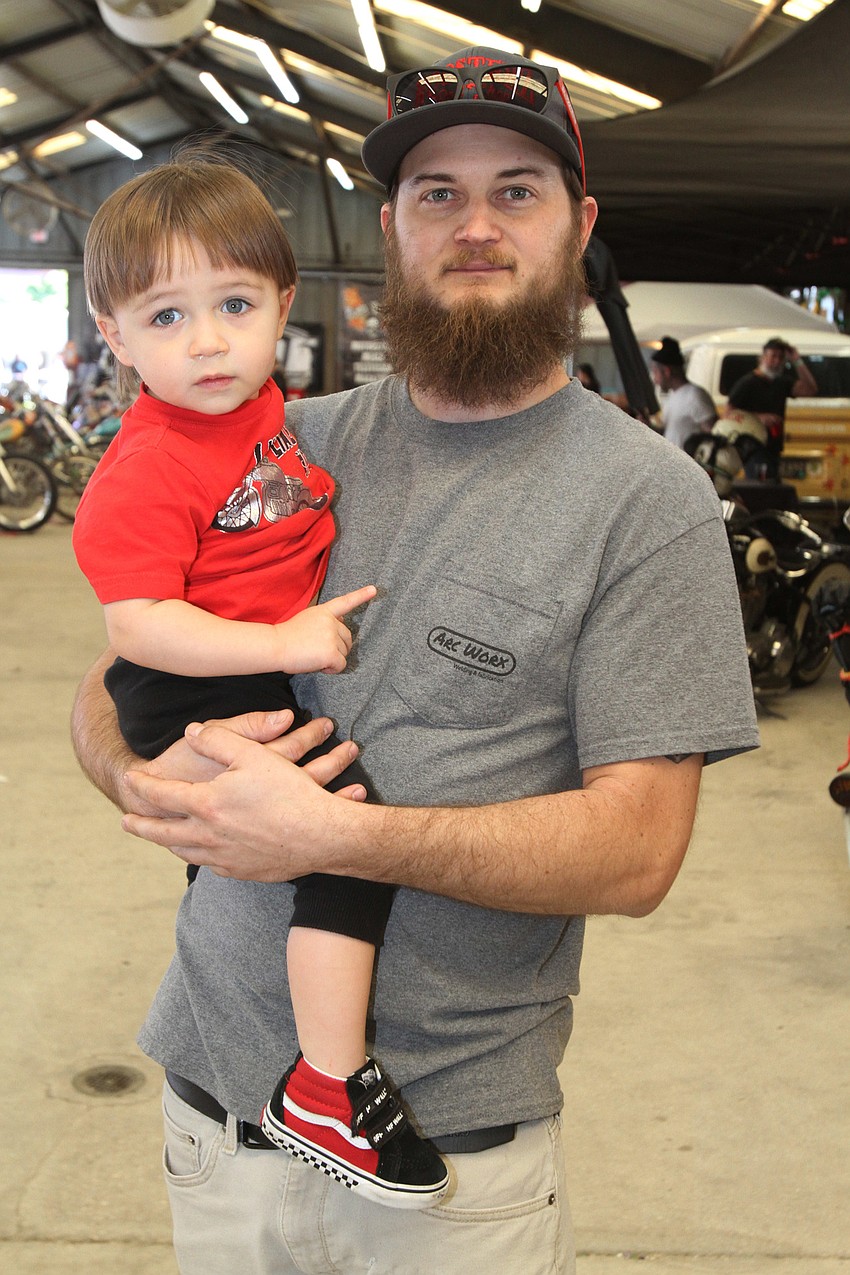 Waylon Little and Derek Carvalho checked out the bikes.
