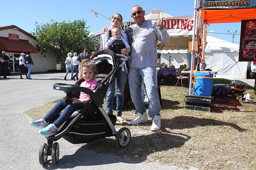 Sam, Luna, Brookyln and Joe Alix went as a family unit.