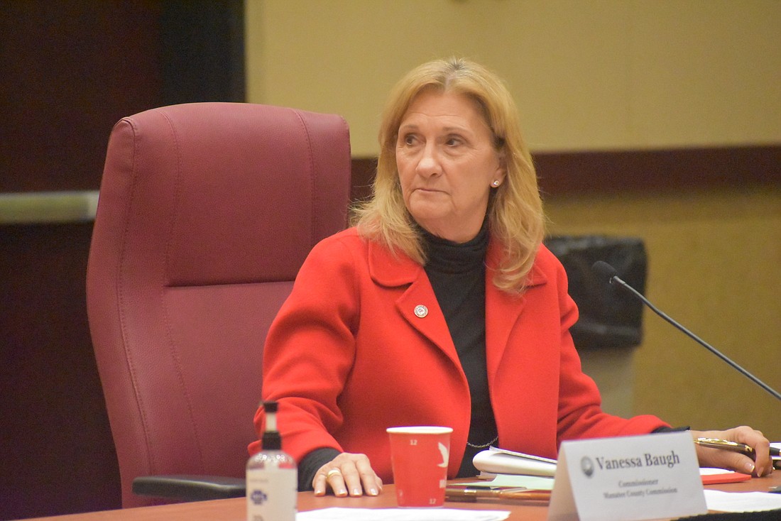 Vanessa Baugh will remain the chair of the Manatee County Commission after a 4-3 vote went in her favor Feb. 23.