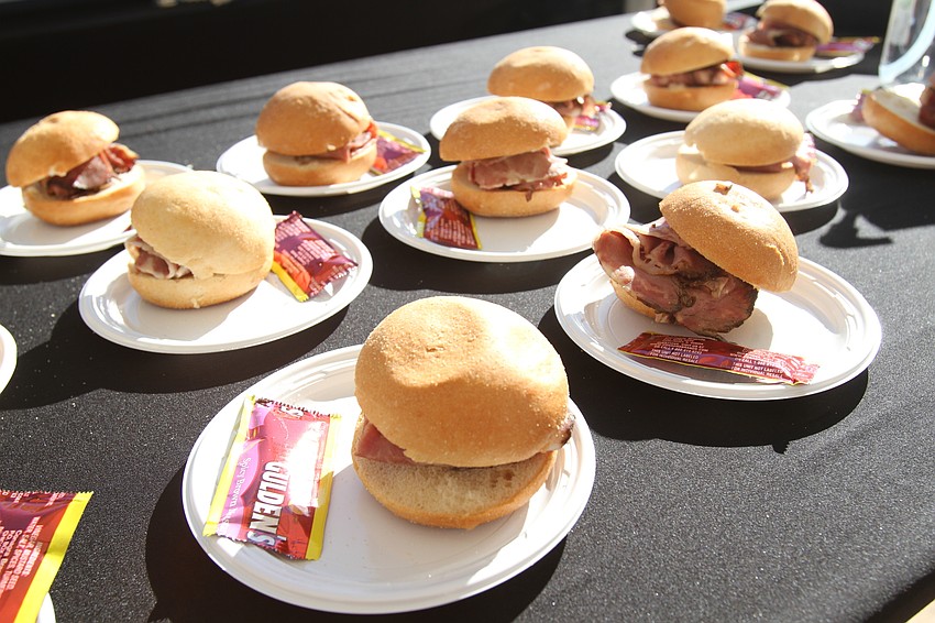 The Bidges restaurant at Embassy Suites had samples ready for guests.