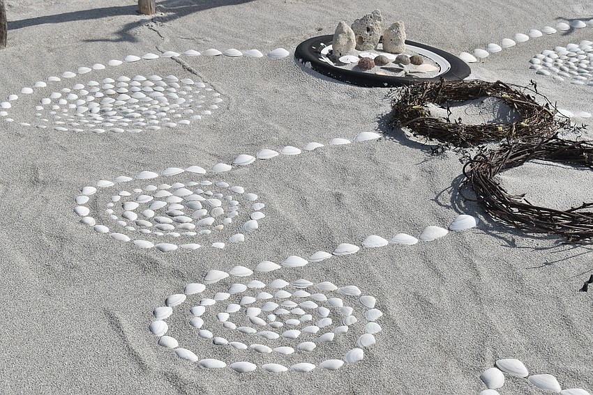 Tight spirals twirl out from the center.