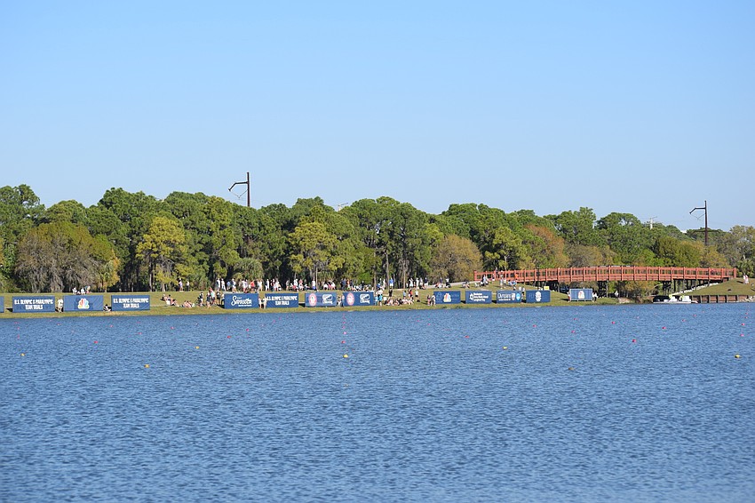 Fans could buy tickets for the Olympic Trials rowing, but they could line the west side of the lake.