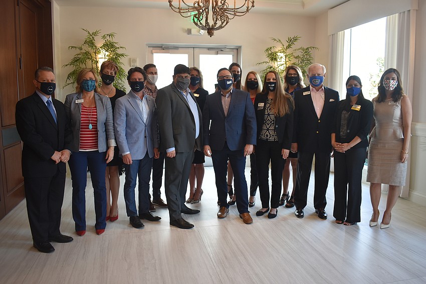 The Lakewood Ranch Business Alliance 2021 Board of Directors congregated after the luncheon. Amanda Parrish was named the new chair.