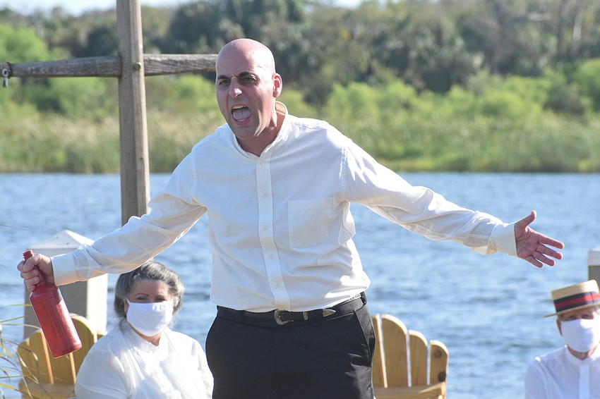 Scott Ehrenpreis makes the audience laugh with his portrayal of Benjamin Pantier. Ehrenpreis goes on to play five other characters in 