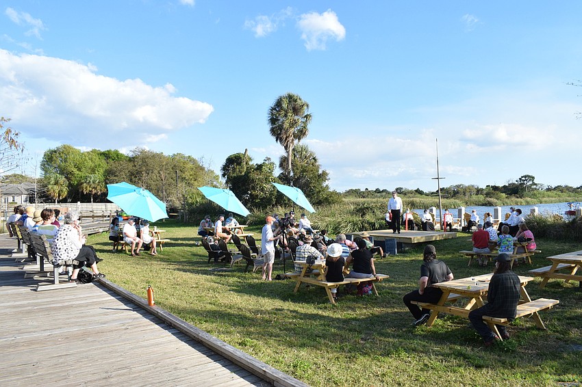 It was a beautiful day for live theater at Jiggs Landing. A 13-member cast from the Players Centre of Performing Arts performed 