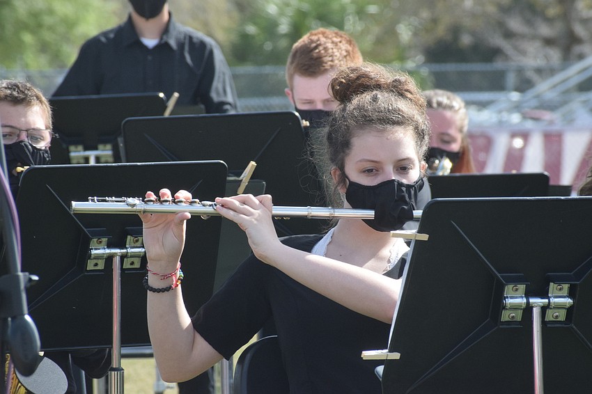 Makayla Clary, a Braden River High School student, plays 