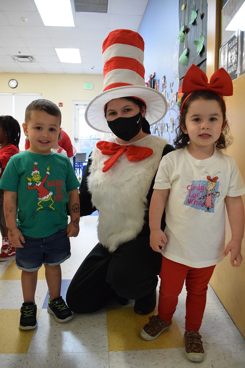 Ethan Diaz and Maisie Gallagher show their love for the Dr. Seuss classic 