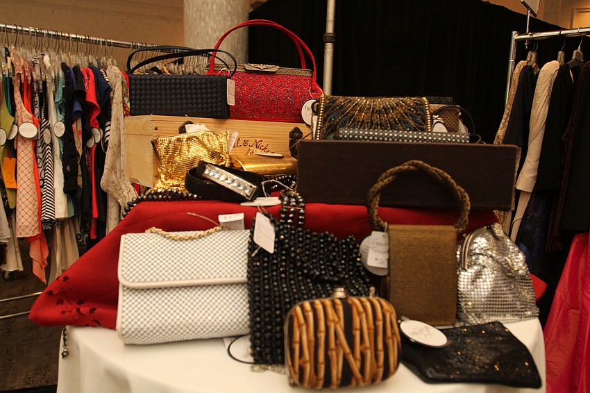 SPARCC Treasure Chest of handbags and accessories on display.