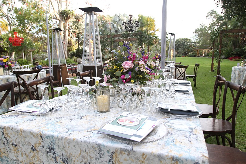 The dinner had spaced apart tables, as opposed to the typical long-table seating.