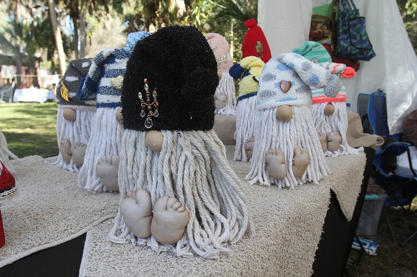 Lara Rinehart had her gnomes on sale.