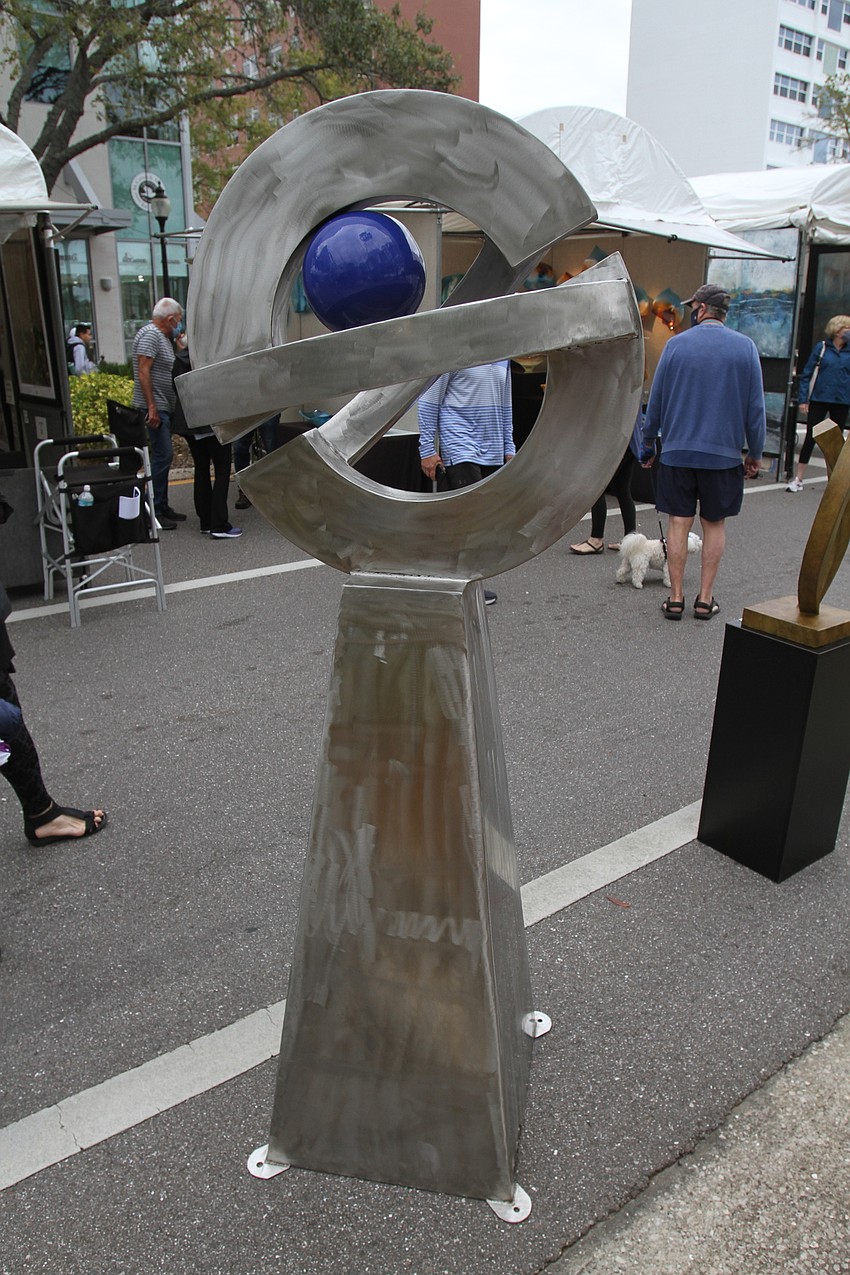 Domenico Belli had a handful of steel abd bronze creations on display.