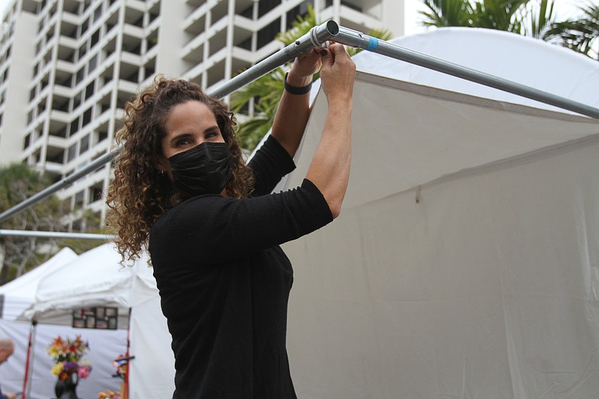 Karina Llergo set up shop.