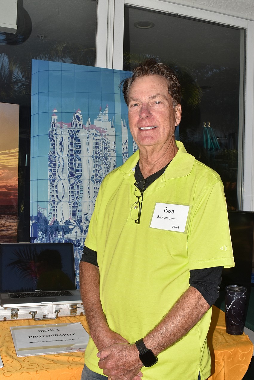 Bob Beaumont with his photograph of One Sarasota.