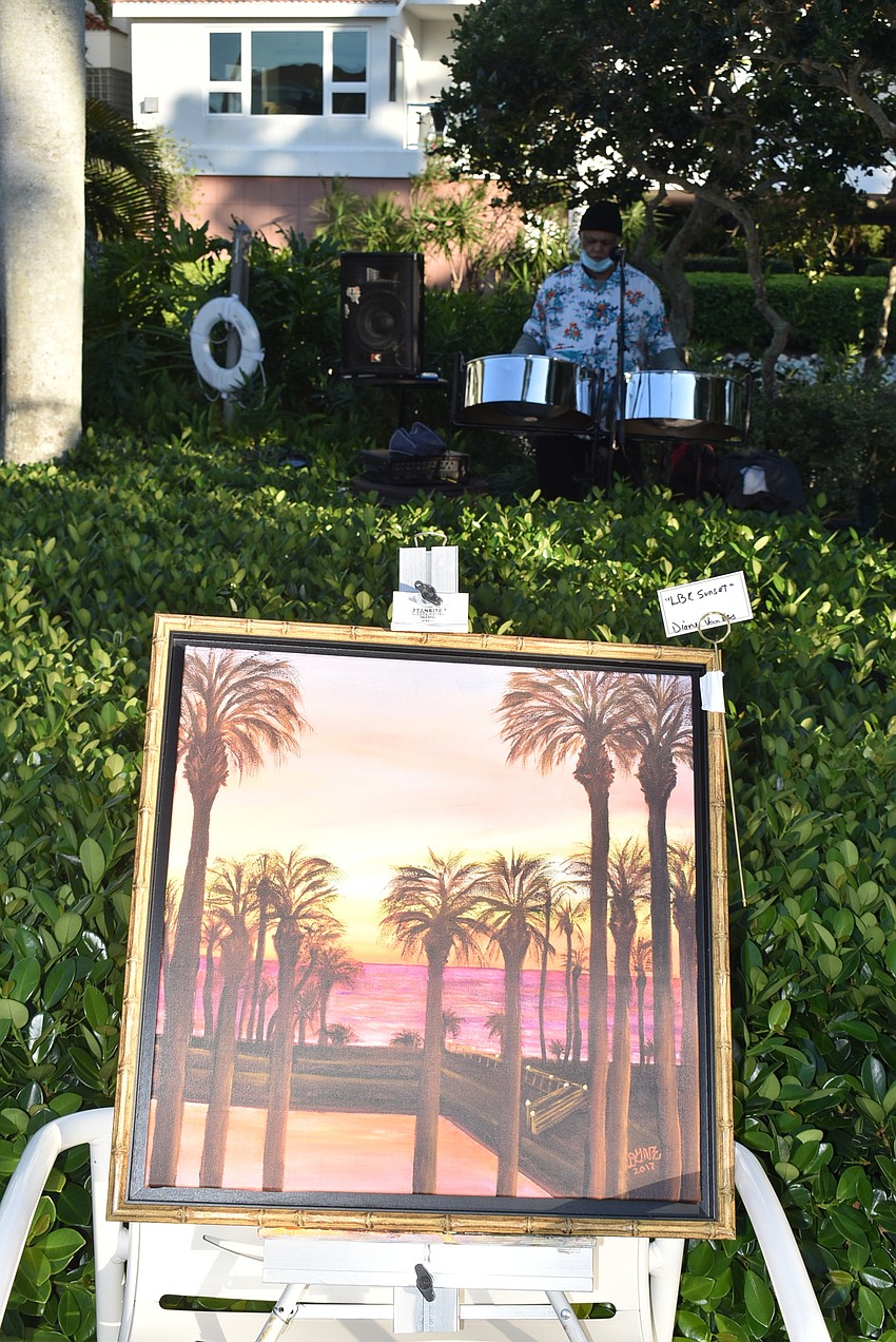A painting of the sunset over Longboat Key.