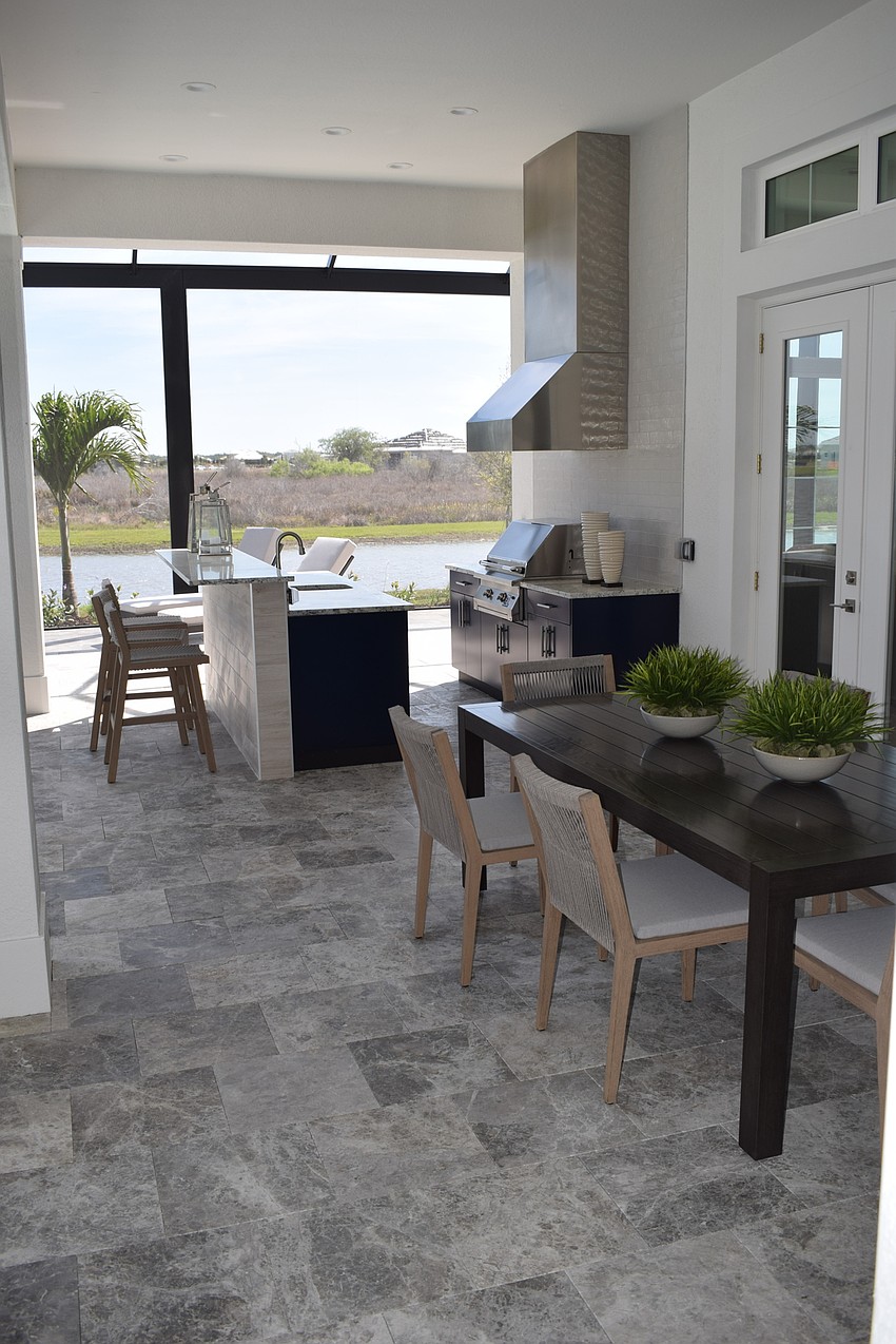 The Clairborne's outdoor kitchen is perfect for entertaining.