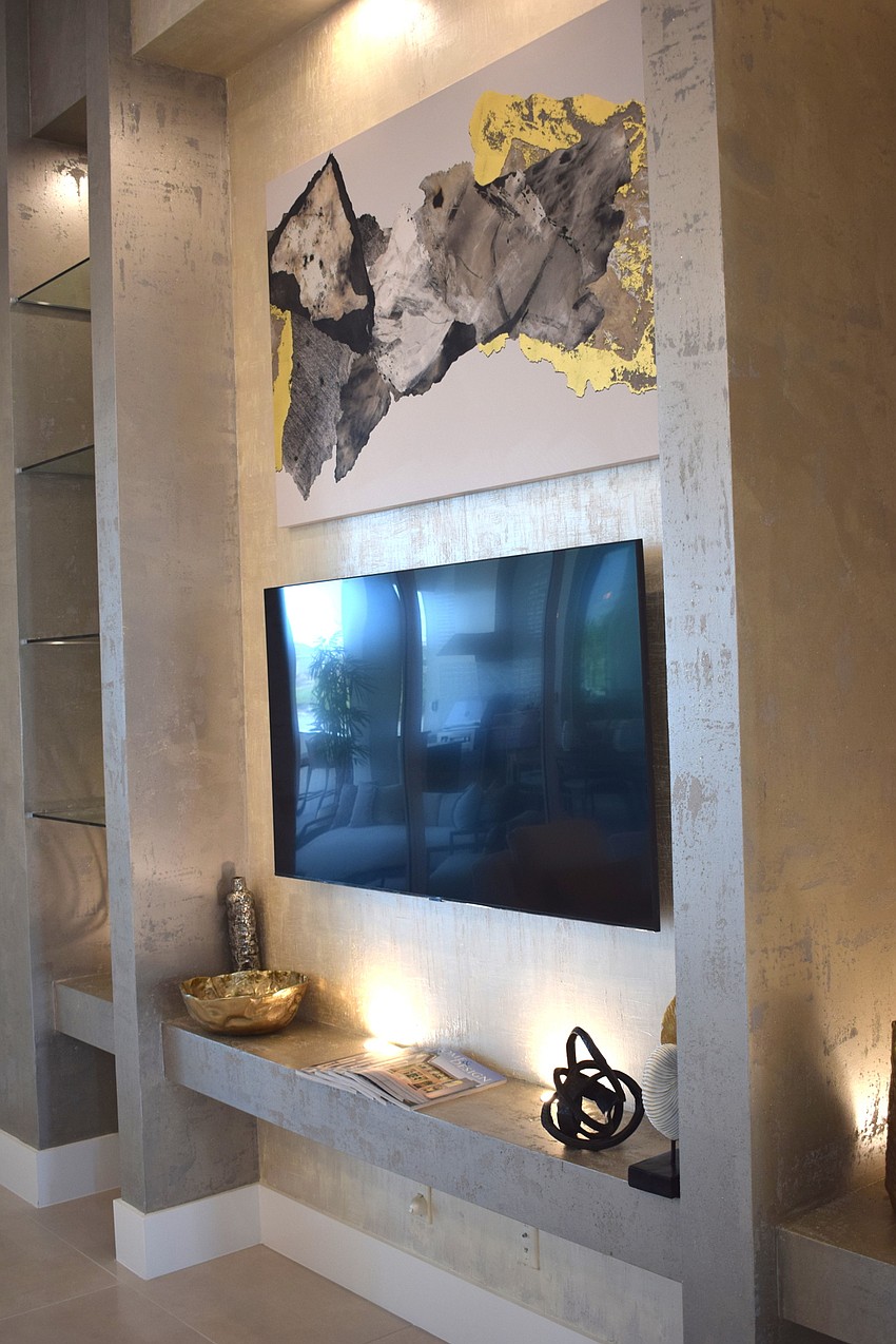 Gold accents are back in style as shown in the Margo.