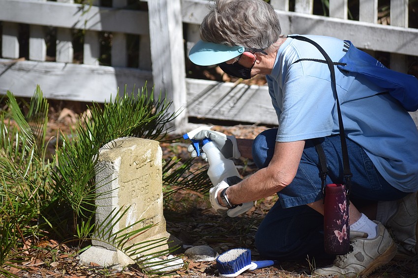 Parrish's Linda Wiedemmyer volunteers every year to help preserve the historic cemetery.