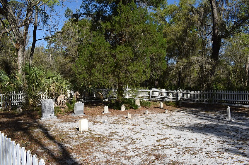 The historic Rye cemetery is about a quarter mile walk from the main road.