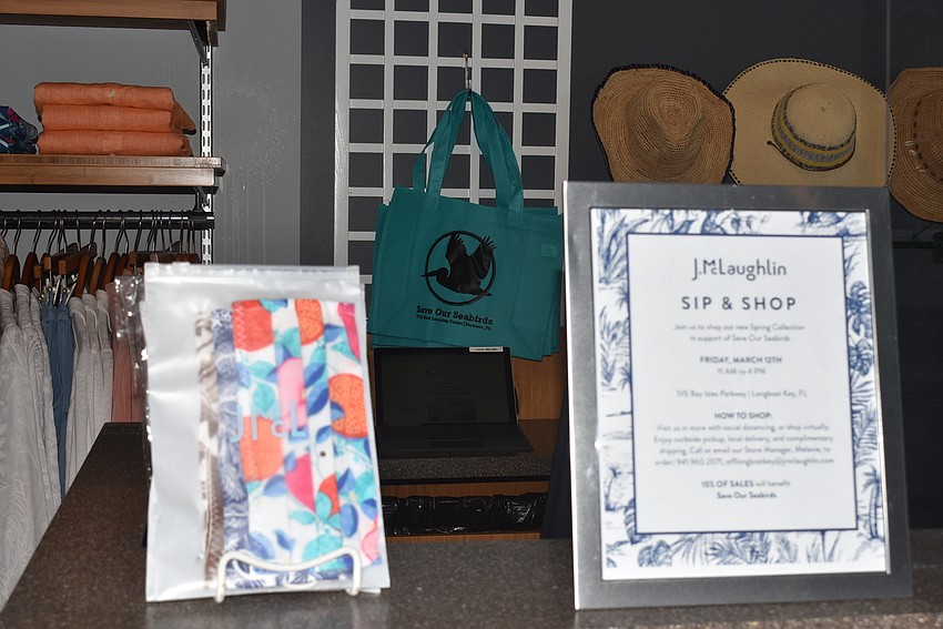 Purchases were packed in Save Our Seabirds bags.