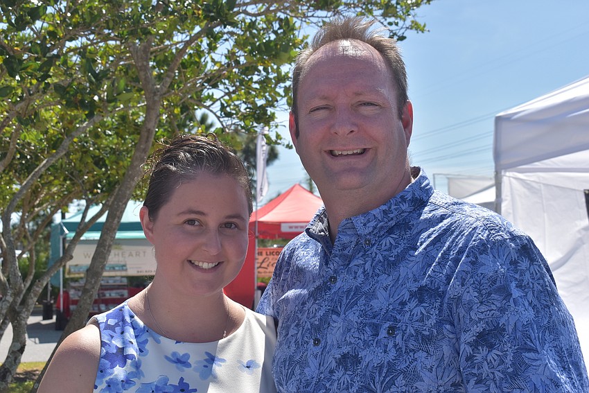 Lakewood Ranch residents Crystal and Matt Camden were most intrigued by the Easter wreaths and other handmade crafts. They said they love supporting local business and the local community.