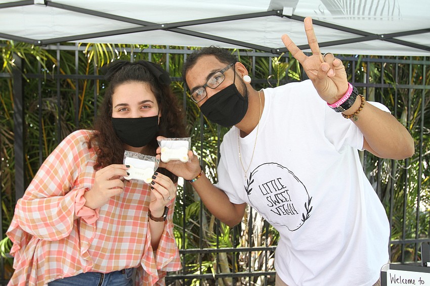 Bea and John Espinal had goodies at their Little Sweet Vegan tent.