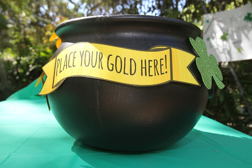 Kids dropped off their gold into individual pots.