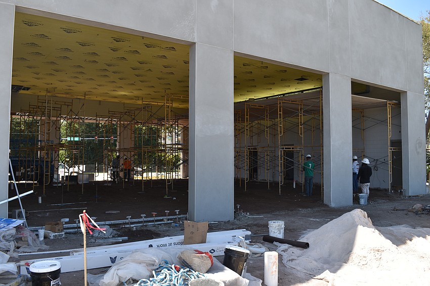 Firetrucks, ambulances and vehicles will be able to pull into one of three garages at Fire Station 92.