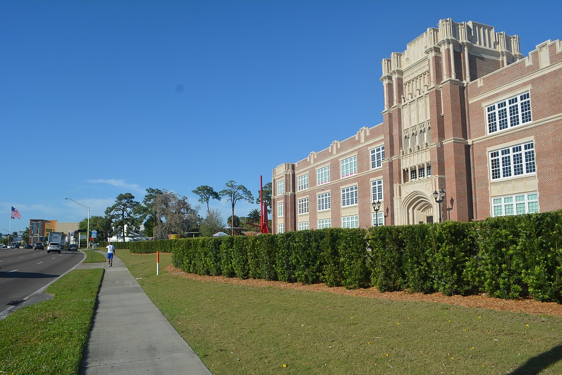 The city altered plans for a multi-use recreational trail along U.S. 41 in an effort to complement the nearby Sarasota Art Museum, the former Sarasota High School building.