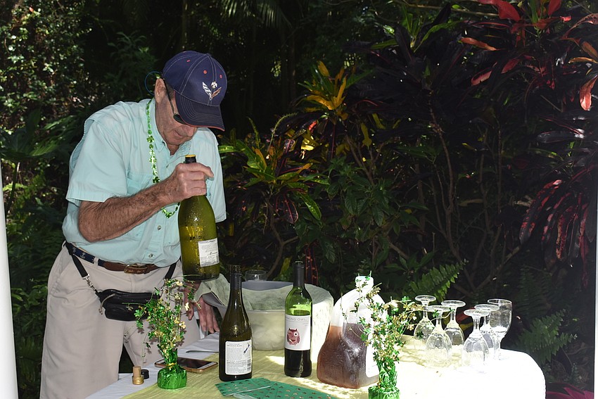 Bill Evanko acted as the bartender for the afternoon.