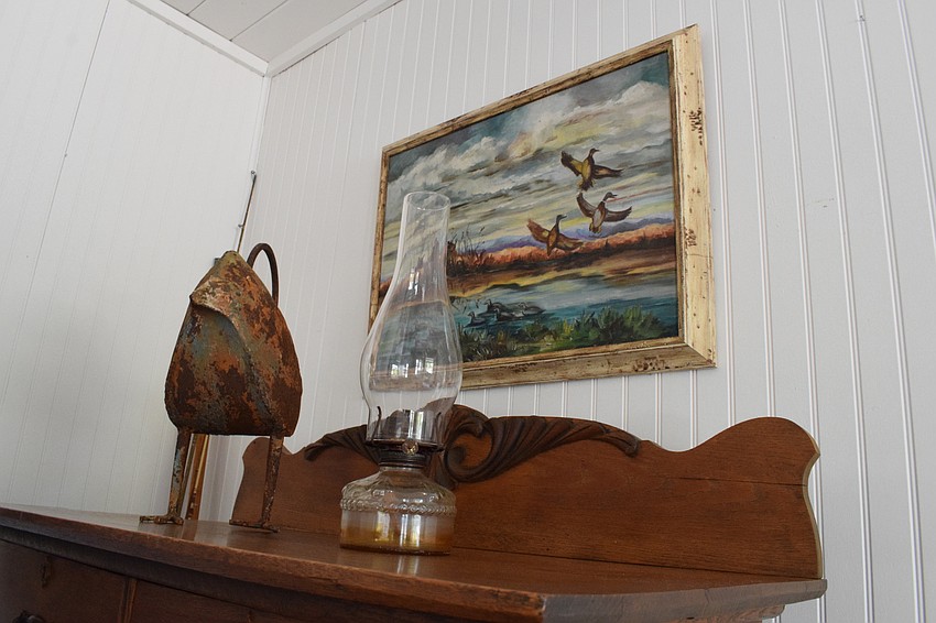 Many of the furniture and items in the replica cabin are donations from people in the community.