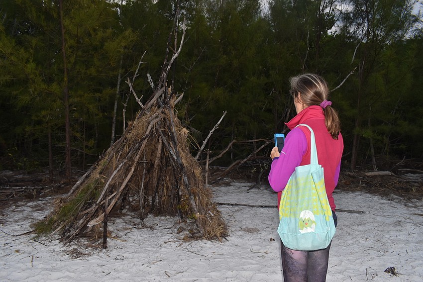 Cyndi Seamon documents a structure for public works to dismantle.