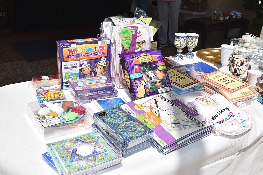 The gift shop featured Passover items.