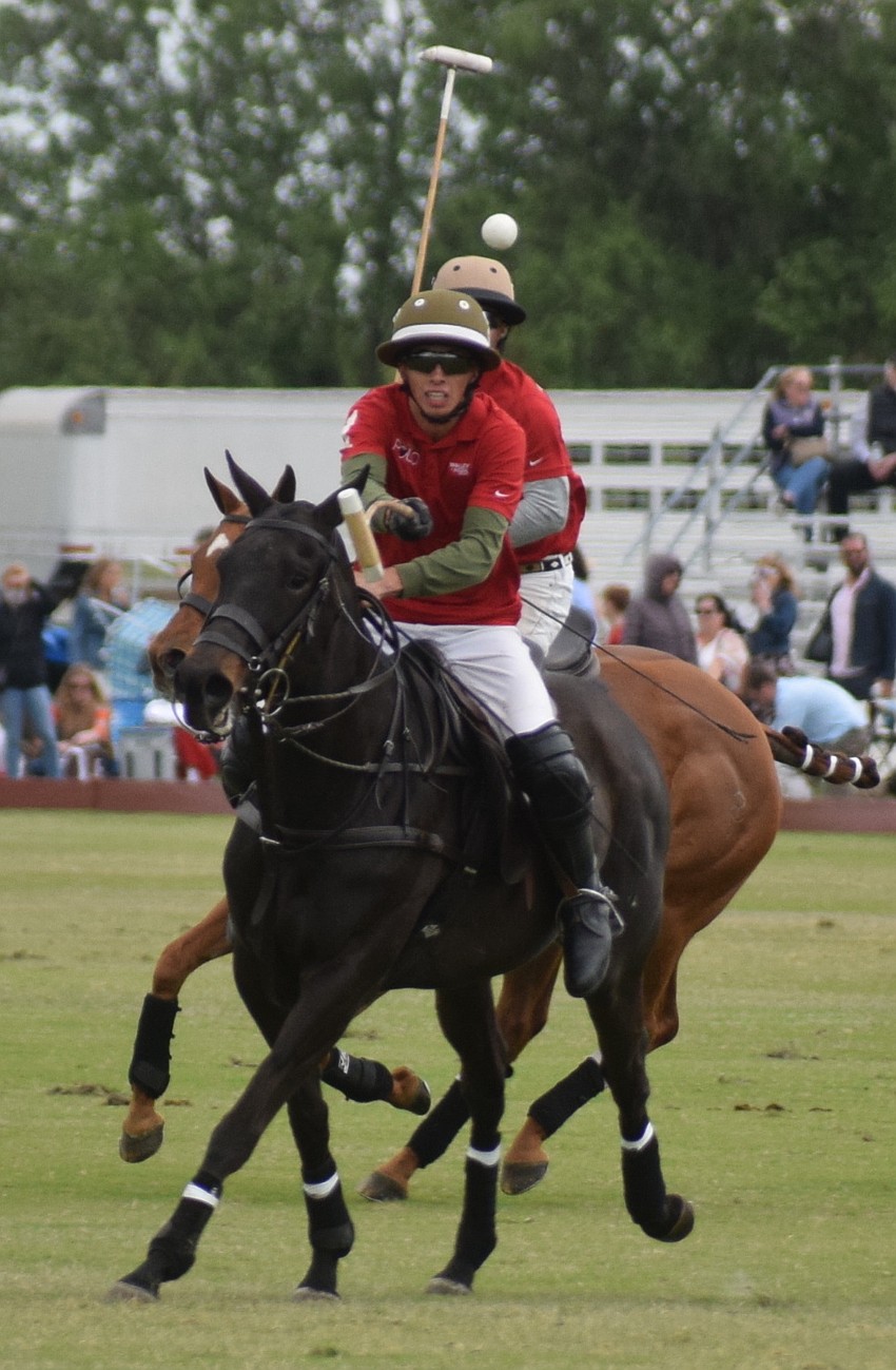 Vaughn Miller Jr. of Hillcroft Farm drives the ball up the field.