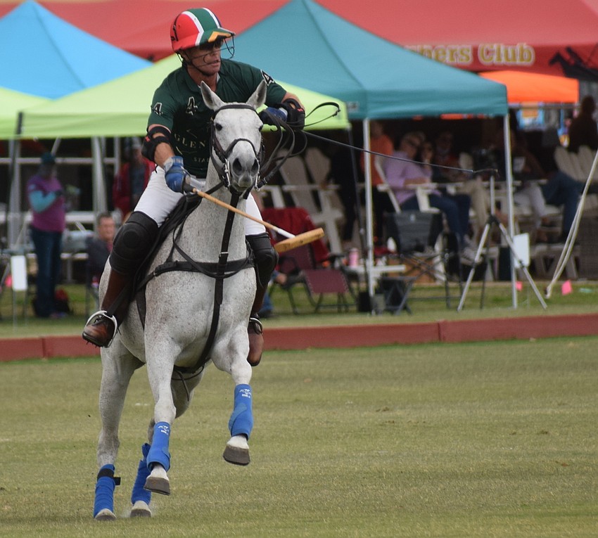 Glen Farm's Stuart Campbell goes into high gear during the match against HIllcroft.