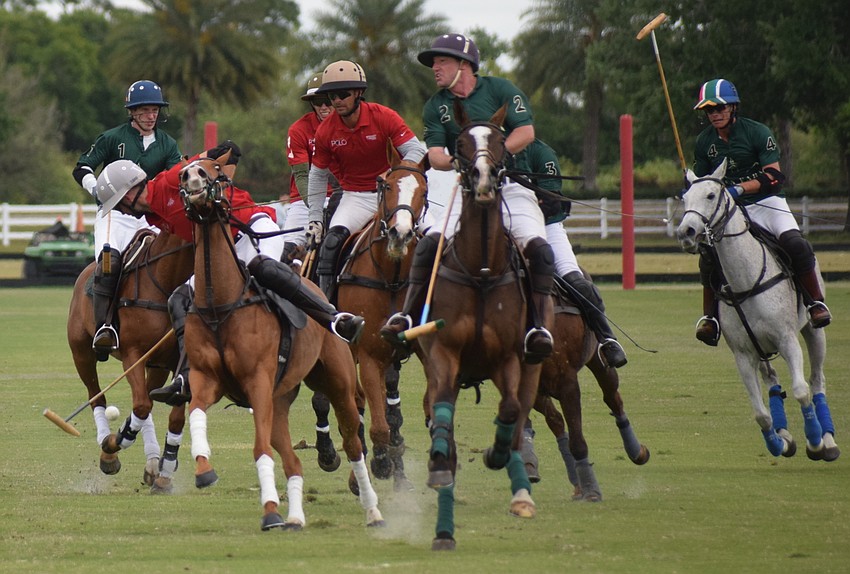 The action can get fast and aggressive during Sunday's high quality polo matches at the Sarasota Polo Club.