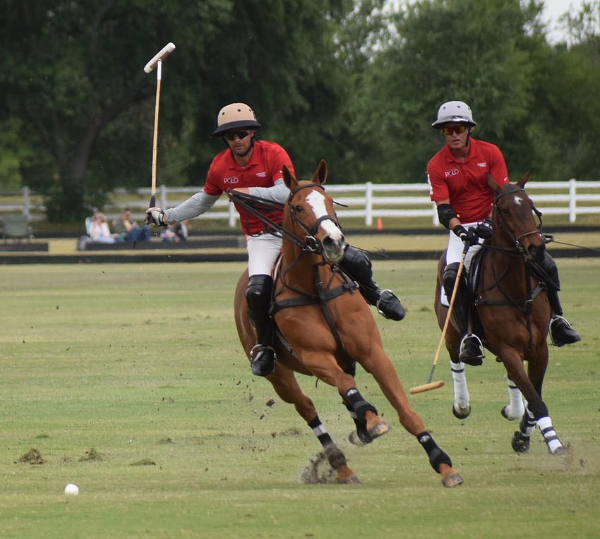 Hillcroft Farm's Mason Wroe and James Miller have it all to themselves as they approach the goal.