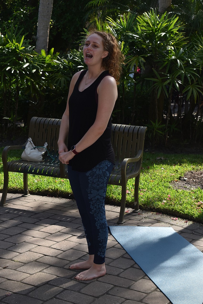 Nina Vannucci introduces herself to her class.